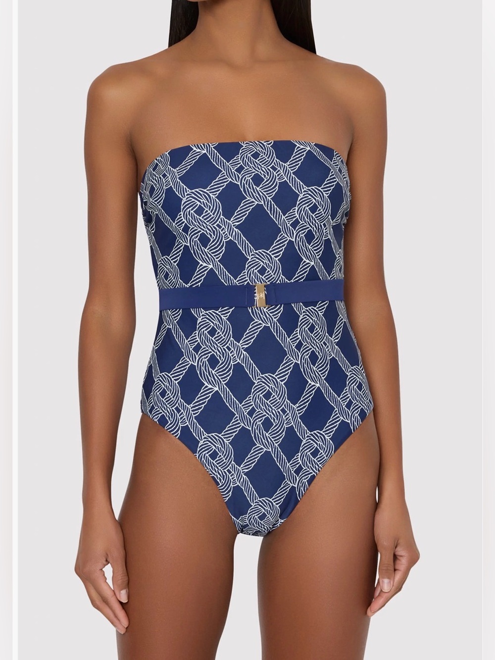 🆕 MILLY Rope Print Belted swimsuit sz. M